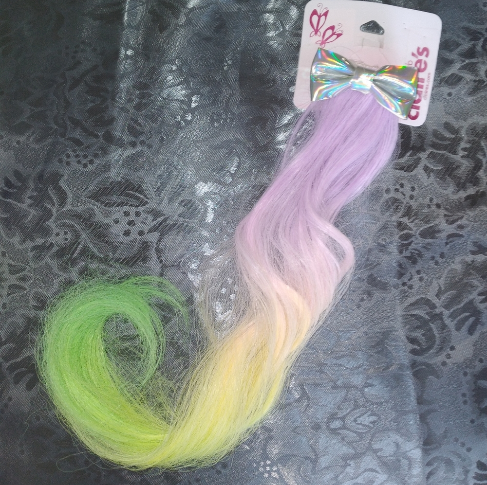 Rainbow Faux Hair w Clip!!